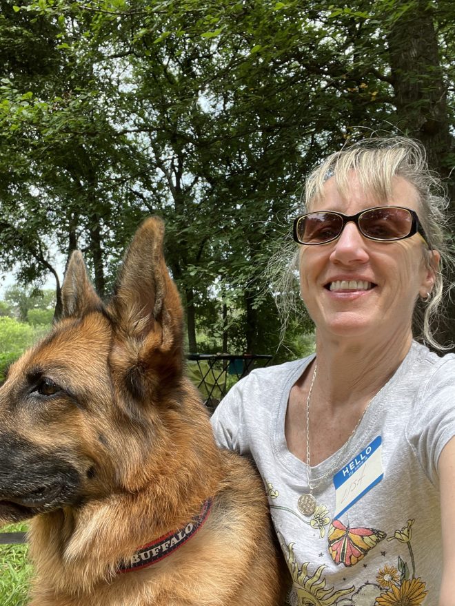 Lisa Anderson Pet communicator with Chloe